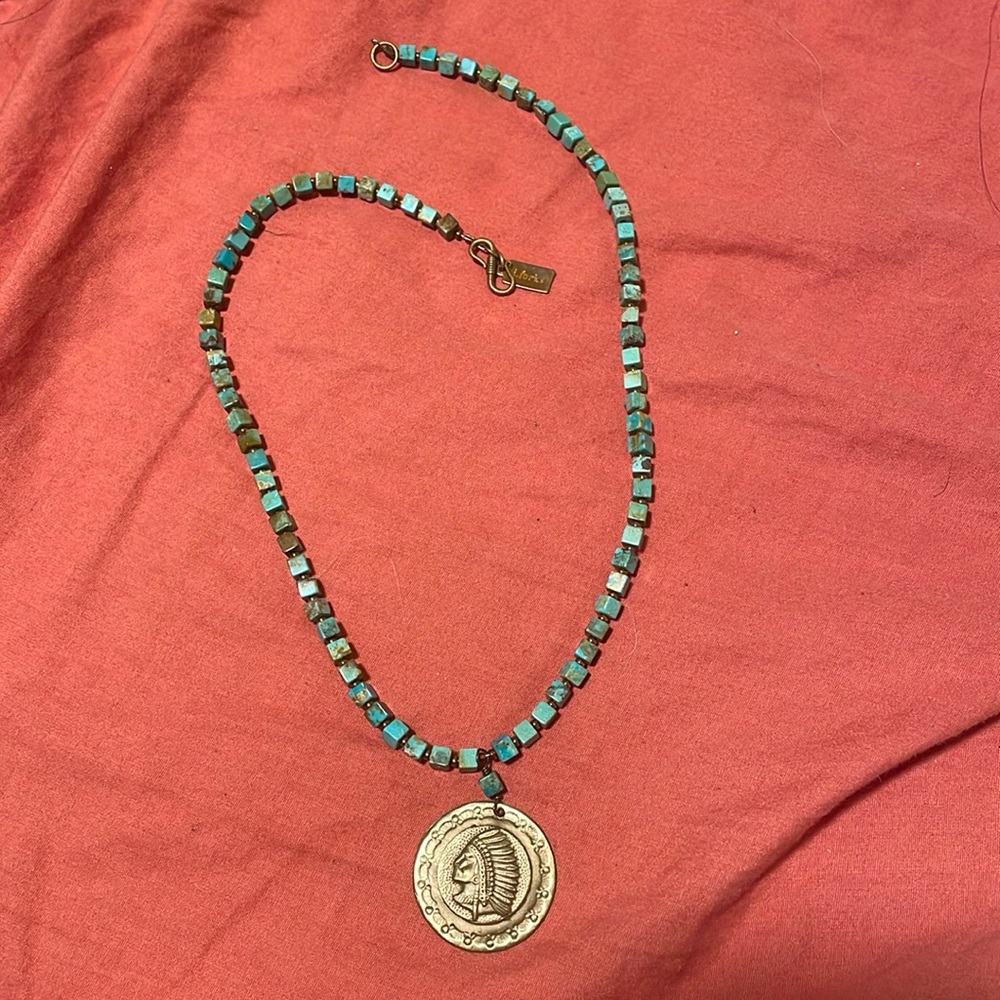 j.forks turquoise hand crafted necklace
